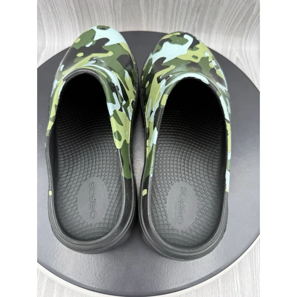 Oofos OOcloog Limited Edition Clog Womens Size 7 Jungle Camo Green Slip On Shoes